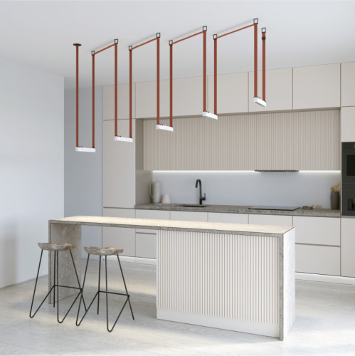 DK5571-WB Cветильник для трека-ремня Belty, серия Grill, со светодиодом, L323*W40*H45мм, 48V DC, 12W, RA90, 24°, 3000K, IP20, белый с черным, алюминий фото 4