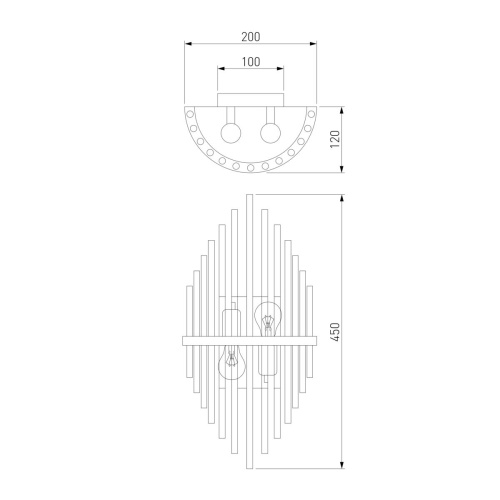 Настенный светильник Bogates Eclipse Allure 355/2 хром фото 4