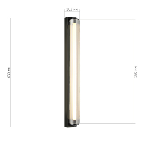 SL6224.411.01 Светильник настенный ST-Luce Черный/Прозрачный LED 1*20W 4000K BAMBOO фото 2