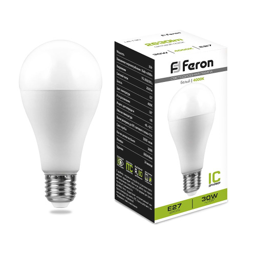 Лампа светодиодная Feron LB-130 Шар E27 30W 175-265V 4000K фото 2
