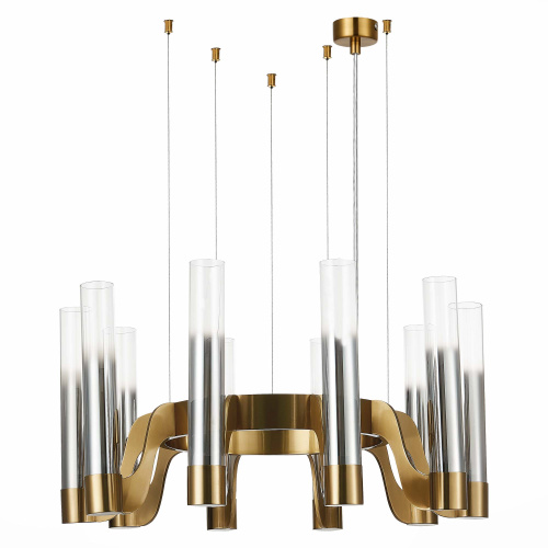SL1235.303.10 Люстра подвесная ST-Luce Латунь/Хром, Прозрачный E27 10*40W ETTORE фото 3
