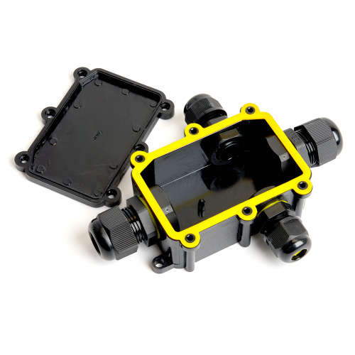 Коробка распределительная STEKKER LD524 ,  водонепроницаемая на 4 выхода, 450V, 140х100х36, черный фото 5