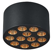 Светильник потолочный 9W 750LM 4000K, черный/золото Guarda Lightstar 080942