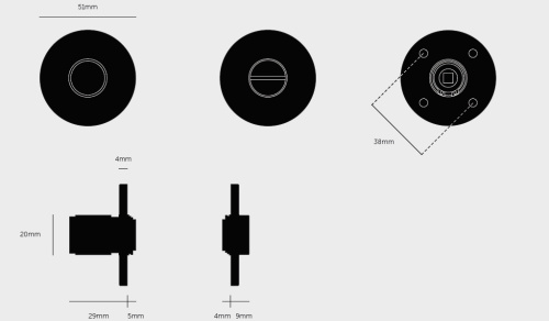 Замок Thumbturn Cross Brass фото 4