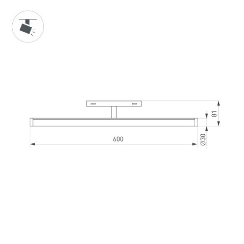 Трековый светодиодный светильник Arlight Mag-Orient-Tube-Turn-L600-20W Day4000 035670 фото 2