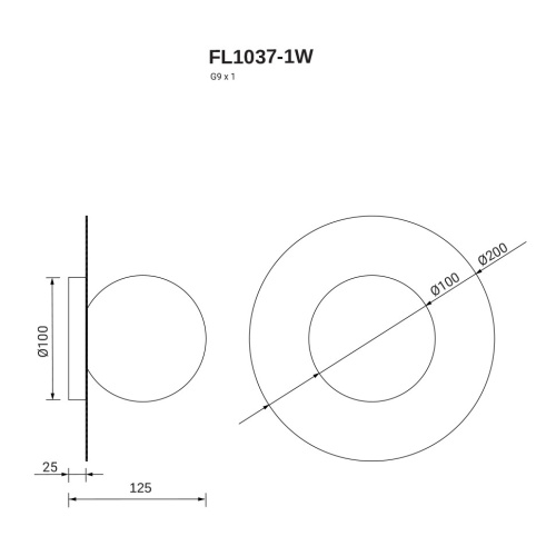 Бра Destello FL1037-1W фото 9