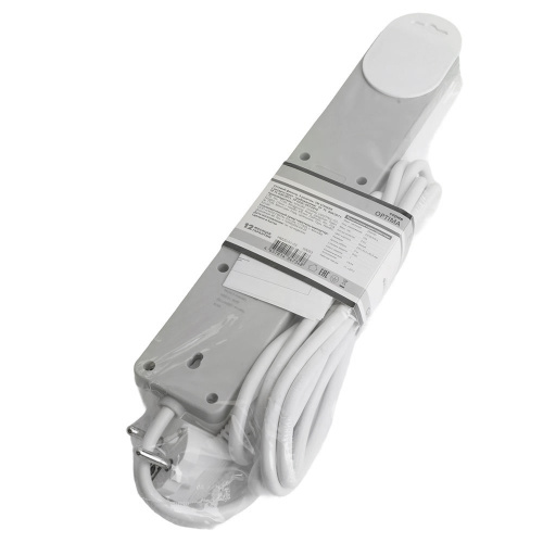 Сетевой фильтр 5-местный с/з STEKKER HM20-51-053x1мм2, 5 м, серия Optima, белый фото 7