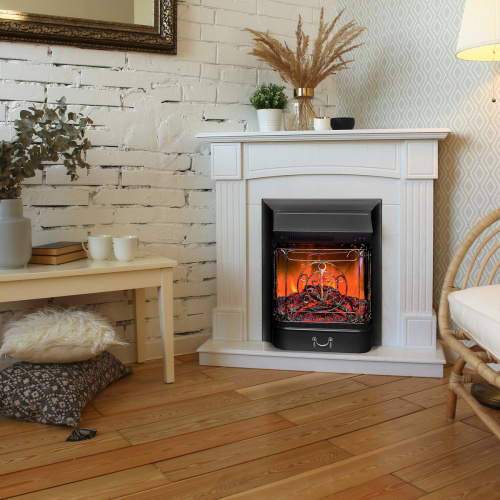 Каминокомплект ANDREA CORNER/АЛЬФА УГЛ. Беленый дуб с очагом Электроочаг MAJESTIC LUX/МАДЖЕСТИК фото 8