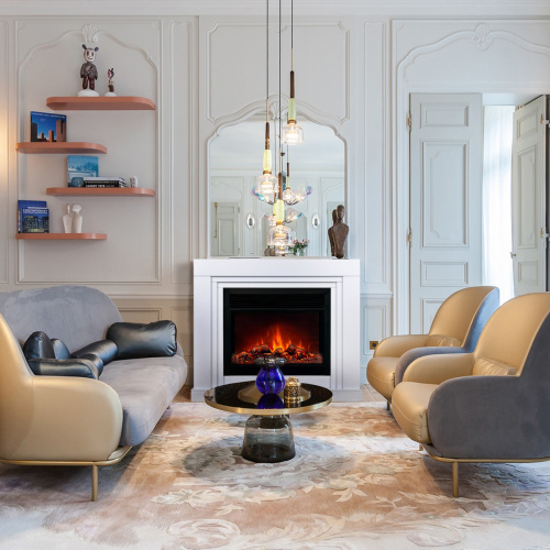 Каминокомплект STANLEY/НЕО Белый матовый с очагом Электроочаг MOONBLAZE LUX/МУНБЛЕЙЗ фото 3