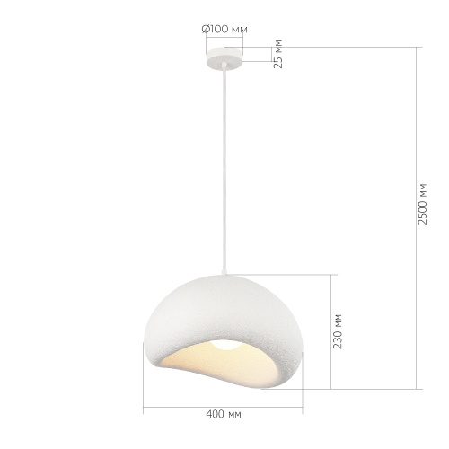SL1522.503.01 Светильник подвесной ST-Luce белый/белый E27 1*60W WABI SABI фото 2