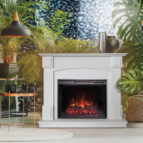 Каминокомплект CAROLINA/БОСТОН Бьянко с очагом Электроочаг SPARTA 25.5 фото 7