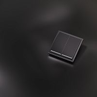 Клавиши для выключателя/переключателя двухклавишного с подсветкой, S70 Metal (антрацит) Voltum VLSM000412