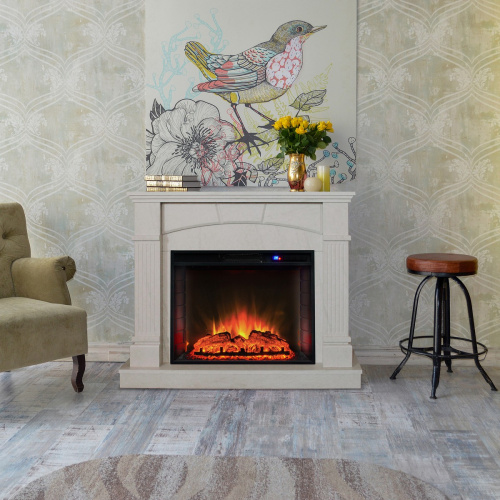 Каминокомплект HISTORY/СИДНЕЙ Натуральный камень с очагом Электроочаг SPARTA 25.5 фото 3