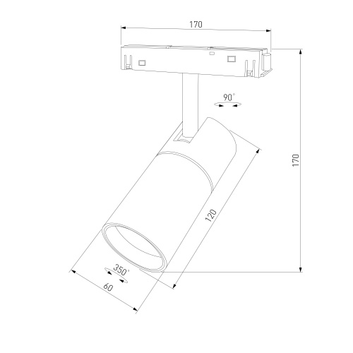 Трековый светильник Slim Magnetic R02 12W 4200K белый 85012/01 фото 8
