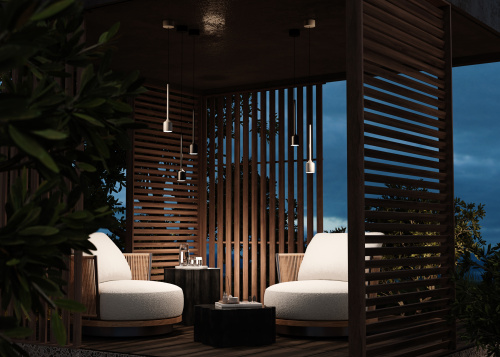 Уличный подвесной светильник Outdoor O491PL-L8B3K фото 2