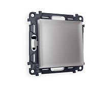 Комплект механизма 1-клавишного выключателя ALFA MA501010 Сталь матовый 10A-250V QUANT (AP5010, VM101)