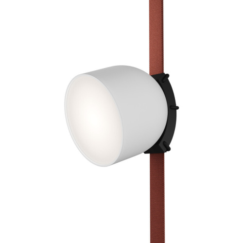 DK5642-WH+BK Поворотный светильник для трека-ремня Belty Smart, серия Spot, со светодиодом, D100*H107мм, 48V DC, 12W, RA90, 120°, 3000-5700K, IP20, белый с черным, алюминий фото 5