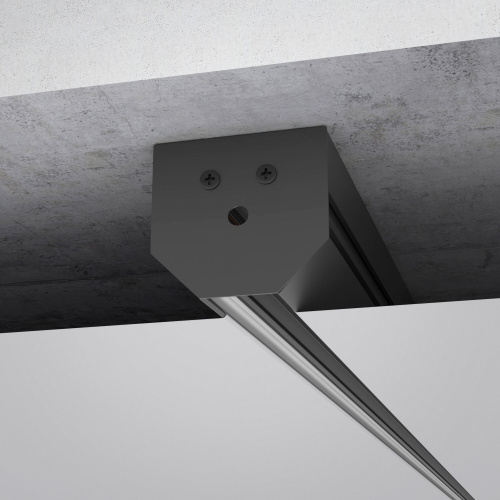 Slim Magnetic Шинопровод для натяжных потолоков с декоративными вставками черный 2м 85204/00 фото 4