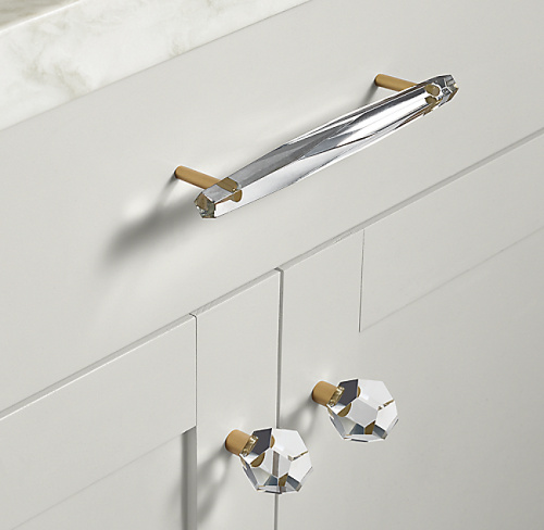 Ручка-скоба Camden Crystal L.7.6 Lac.Burnished Brass фото 3