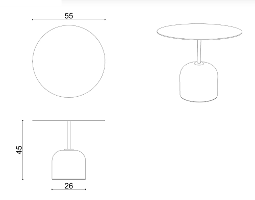 Приставной столик River d55mm фото 8