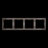 Рамка пластиковая S70 на 4 пост, (капучино) Voltum VLS100414