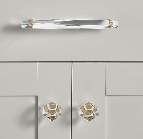 Ручка-скоба Camden Crystal L.7.6 Lac.Burnished Brass фото 2