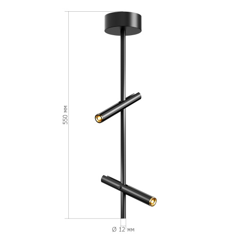 SL6210.403.02 Светильник подвесной ST-Luce Черный/Черный, Золотистый LED 2*3W 3000K LILT фото 3