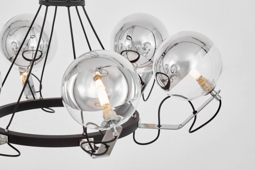 Подвесной светильник Lumina Deco LDP 9110-6 BK+CHR фото 3