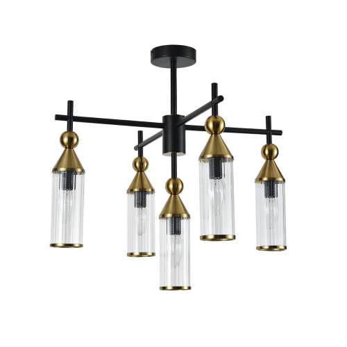 Подвесная люстра Indigo Torazzo 13037/5R Black V000527 Подвесная люстра Indigo Torazzo 13037/5R Black V000527