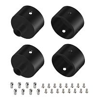 Заглушка WPH-FLEX-D22-360deg BLACK ALU с отверстием Arlight 049940