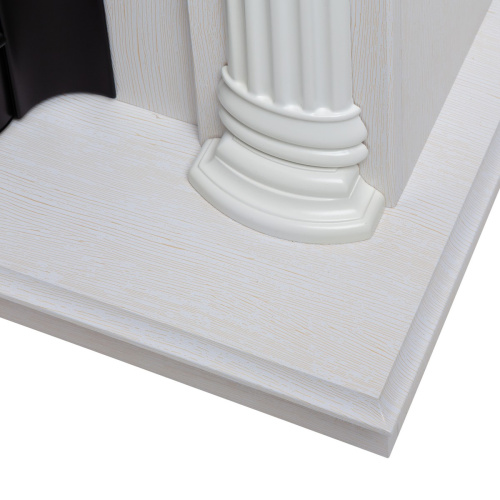 Электрокамин RealFlame Stefania WT белое золото с очагом Majestic Lux Brass фото 6