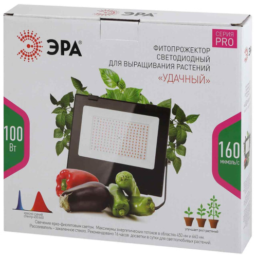 Прожектор светодиодный ЭРА PRO 100W 1200K Fito-100W-RB-Led Б0046369 фото 2