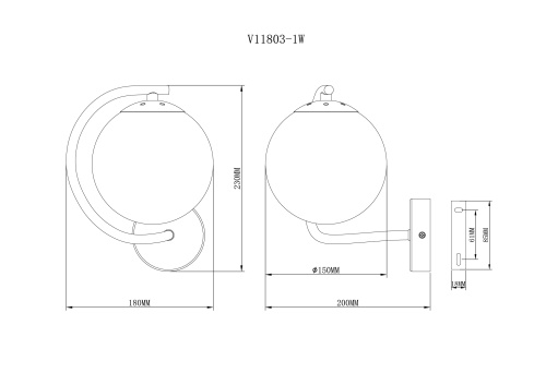 Светильник настенный Moderli V11803-1W Circle фото 2