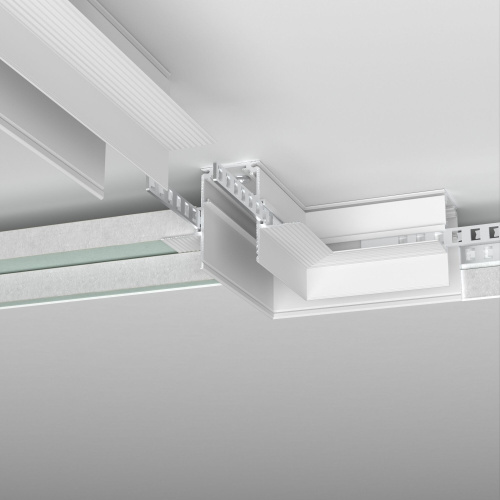 Slim Magnetic Коннектор угловой для встраиваемого шинопровода под ГКЛ 12,5мм (белый) 85212/00 85212/00