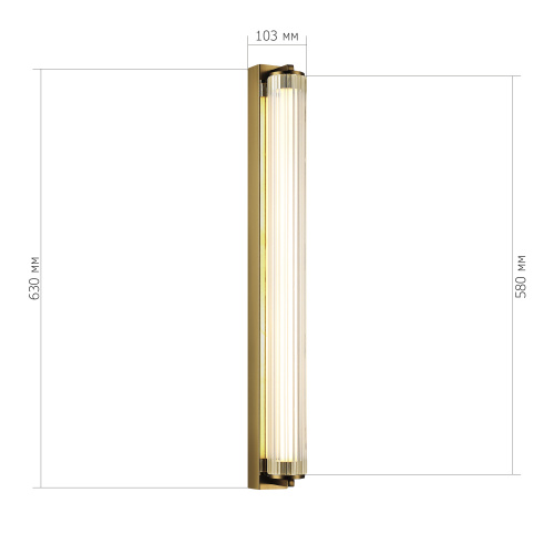 SL6224.311.01 Светильник настенный ST-Luce Латунь/Прозрачный LED 1*20W 4000K BAMBOO фото 2