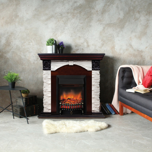 Электрокамин RealFlame Dublin Lux AO античный дуб с очагом Fobos Lux Black фото 7