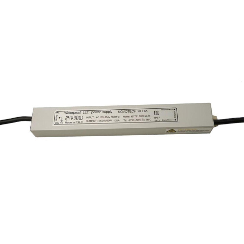 Блок питания Novotech Velta 24V 30W IP67 1,25A 357781 Блок питания Novotech Velta 24V 30W IP67 1,25A 357781