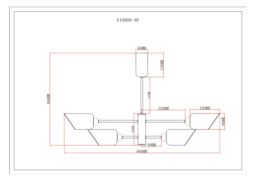 Люстра подвесная Moderli V10809-8P Avery фото 5