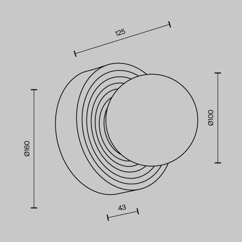 Настенный светильник (бра) Maytoni MOD403WL-01BG1 фото 2