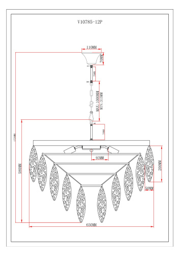 Люстра подвесная Moderli V10785-12P Souls фото 3