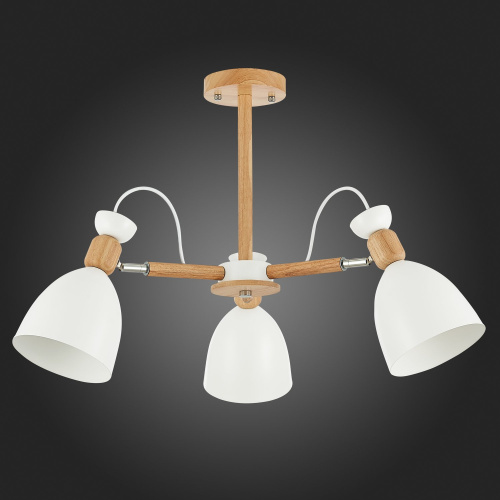 SLE103802-03 Светильник потолочный Светлое дерево, Белый/Белый E27 3*60W BALCAMO фото 6