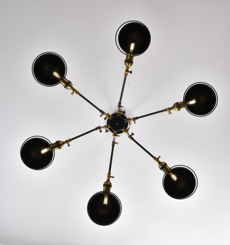 Подвесной светильник Lumina Deco Valmonti LDP D015-6 BK фото 3