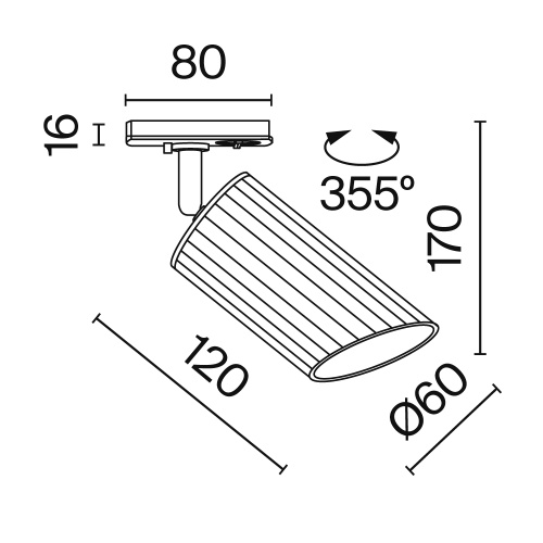 Трековый светильник Technical TR087-1-GU10-B фото 3