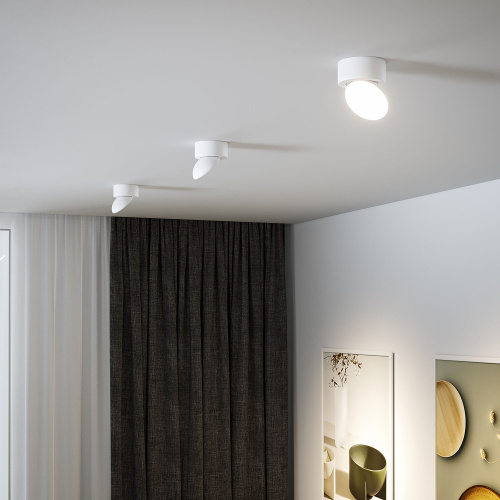 Светильник накладной поворотный светодиодный Smooth 10W 4000K белый 25053/LED фото 4