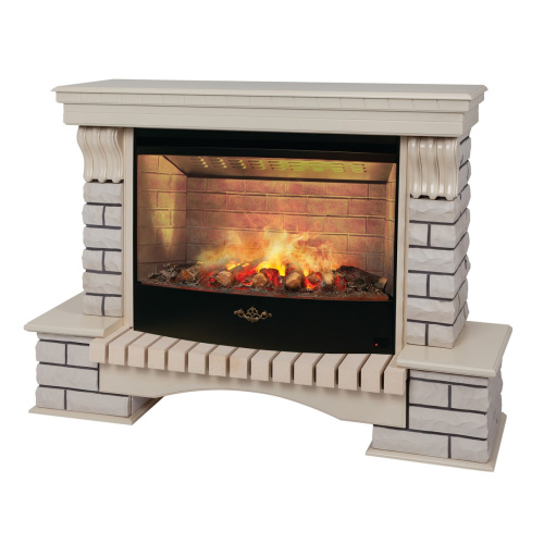 Каминокомплект COUNTRY/БРУКЛИН Бежевый дуб с очагом Электроочаг FIRESTAR/ФАЕРСТАР 33 фото 2