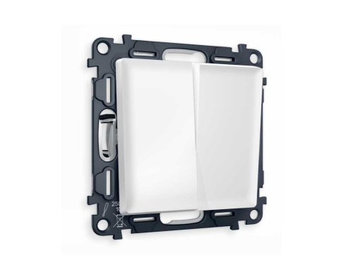 Комплект механизма 2-кл выключателя AMBRELLA VOLT ALFA Белый матовый QUANT (AP1230, VM115) MA123010