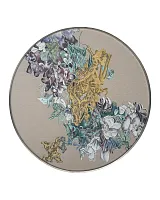 Круглая картина с росписью по ткани "Икеда"