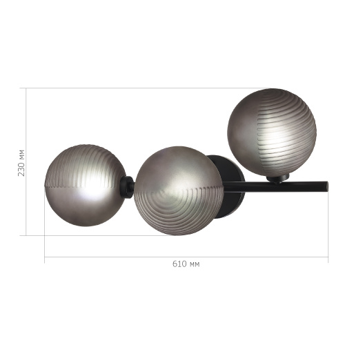 SL1184.401.03 Бра ST-Luce Черный/Дымчатый G9 3*5W TODO фото 3