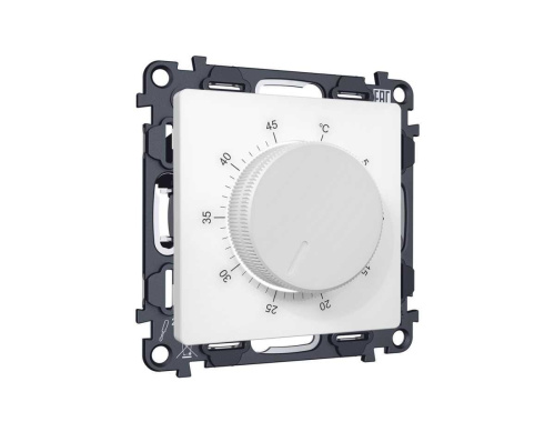 Комплект механизма терморегулятора с датчиком для теплого пола с подсветкой 16A-250V Ambrella Volt ALFA Белый матовый QUANT (AP1257, VM1381) MA125710