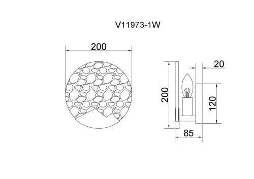 Светильник настенный Moderli V11973-1W Obscur фото 2
